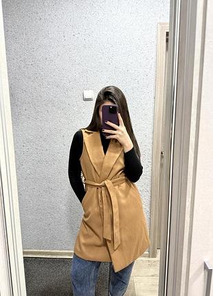 Класичний подовжений жилет papaya