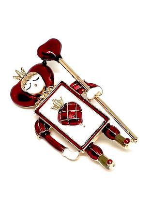 Тренд женская золотистая брошь изысканный аксессуар на одежду стильная брош значок пен