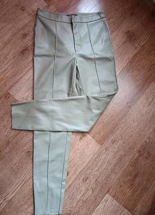 Штани утеплені з екошкіри