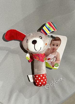 Іграшка пищалка для новонароджених собачка