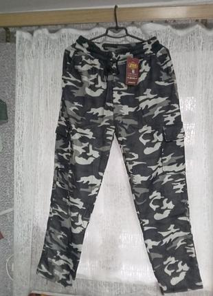 Нові камуфляжні штани карго чоловічі на баєчкі,розміри наші 44/46,46/48,48/50,50/52