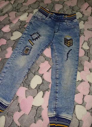 Детские утепленные зимние джинсы