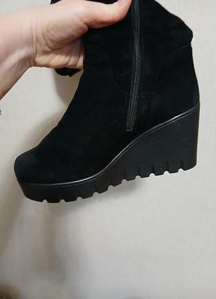 Зимові сапоги, чорні, натуральна замша, укр. виробництво м. дніпро
