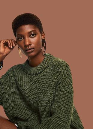 Свитер крупной вязки пуловер джемпер