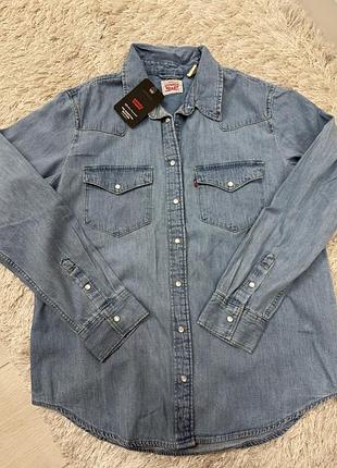 Жіноча джинсова  сорочка levi’s на хс-с-м нова ❗️