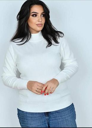 Жіноча повсякденна класична базова кофта гольф-стійка якість кашемір бавовна