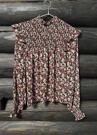 Прозора блуза кофтинка в квітковий принт primark розмір s, м
