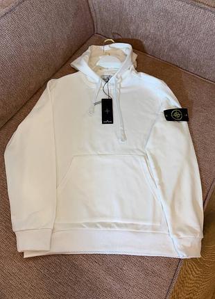 Біле худі від stone island. розмір