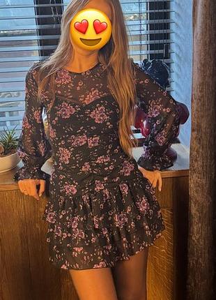 Сукня zara в квітковий принт