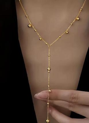 Тренд нержавіюча сталь позолота стильне жіноче кольє чокер ланцюжок мінімалізм