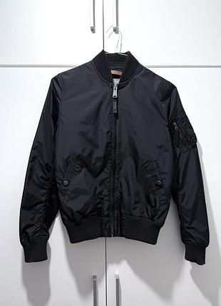 Черный женский бомбер alpha industries (м)