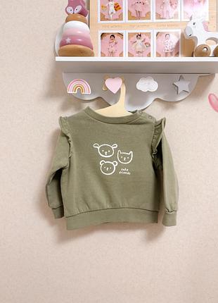 Світшот на флісі з рюшами 68 3-6 міс sinsay