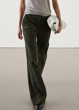 Вельветові вільні штани з середньою посадкою massimo dutti