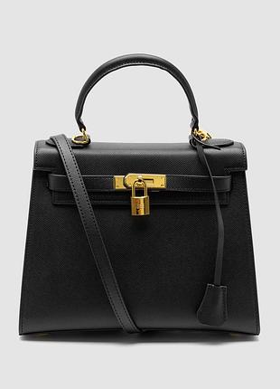 Сумка эрмес гермес  kelly 25 black/gold