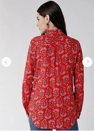 Элегантная хлопковая блузка-рубашка m&s марк енд спенсер 38р-р