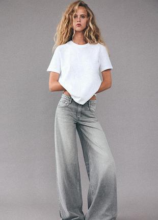 Джинсы trf эффектом слоновой кости низкой посадкой 38 г.