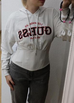 Корсетная оригинал худи свитшот guess в виде украинского бренда