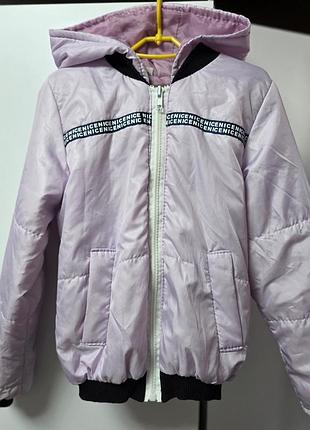 Курточка на девочку 7 лет, фиолетовая.