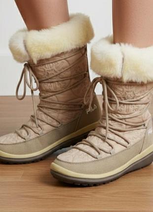 Фирменные теплые ботинки сапоги дутики fila р.36-37