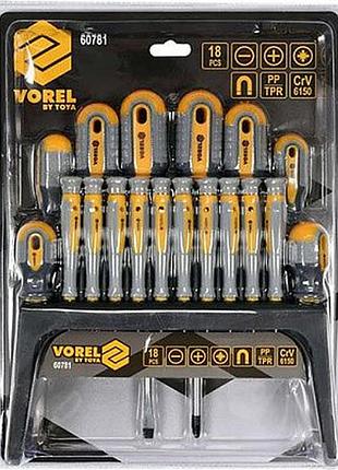 Набор отверток vorel (60781) 18 шт