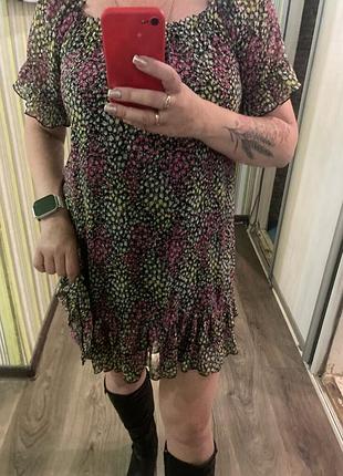 Сукня  повітряна 🍓квіткова р л шифон вільного крою