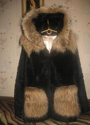 Натуральная шубка кролик/ энот