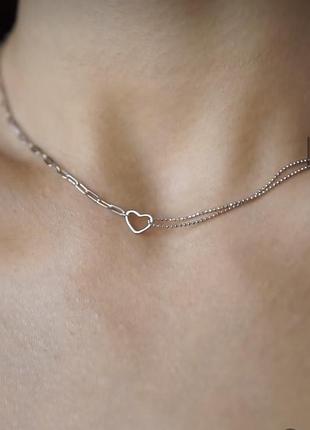 Вишукана підвіска з серцем срібло 925
