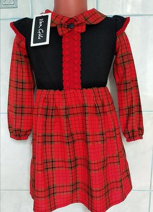 Платье в клетку для девочек