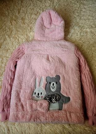 Теплая кофта-куртка на девочку 4