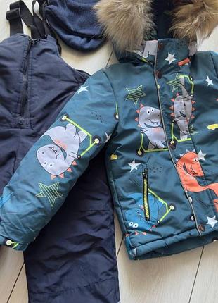 Зимовий комплект куртка комбінезон 3-5 років