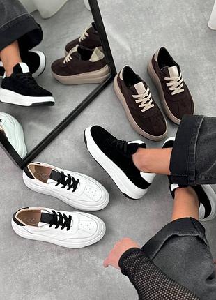 Кроссовки натуральная кожа замша