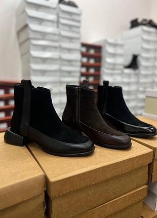 Черевики жіночі замша/ шкіра/ лак