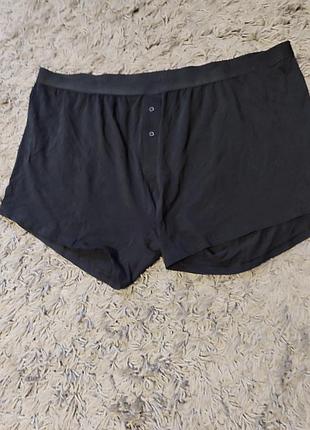 Трусы боксерки мужские черные супер-батал натуральная ткань