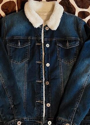 Винтажная джинсовая дубленка 😱