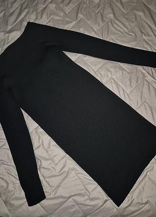 Черное платье в рубчик primark