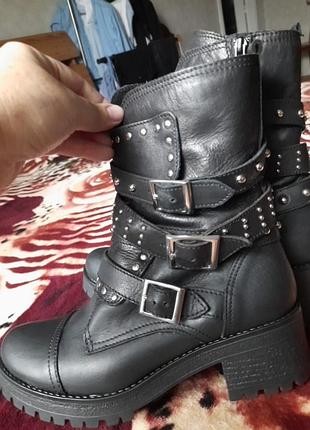 Черевики ботінки натуральна шкіра 25.5   26см