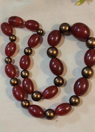 Бусы под янтарь, бакелит, винтаж