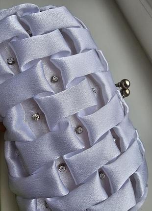 Вечерняя сумочка белая 2