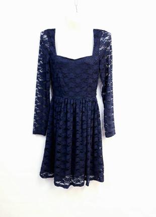 Сині ажурне плаття only розмір s
