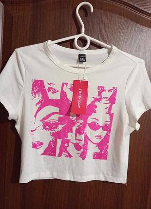 Футболка белая с графическим принтом