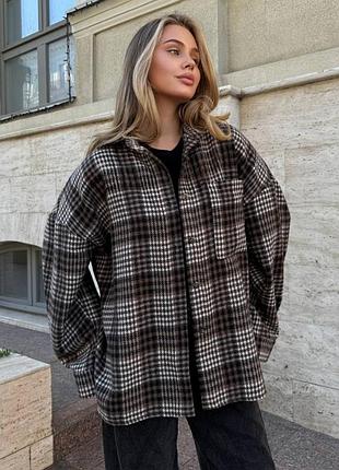 🔥рубашка oversize утепленная из байки