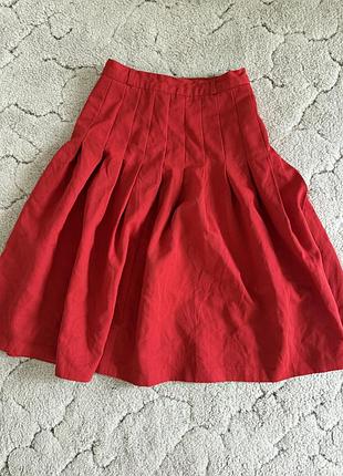 Спідниця міді складками