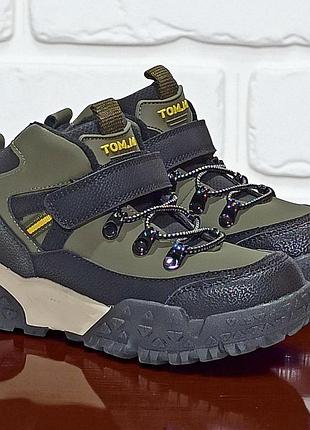 Демисезонные утепленные ботинки деми хайтопы для мальчика 11719 том м
