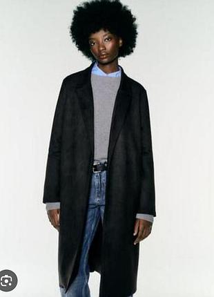 Пальто замшеве zara
