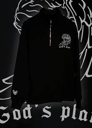 Теплий зіп світшот з вишивкою