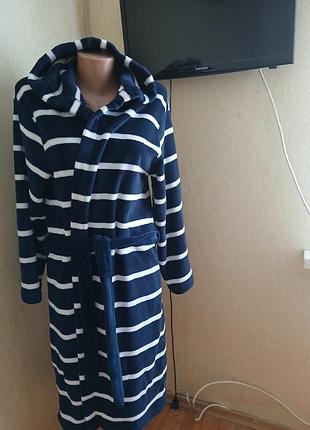 Теплый велюровый халат