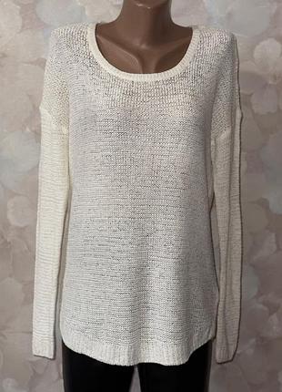 Легкий ажурний джемпер зі стрічкової пряжі