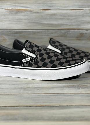 Vans classic slip on checkerboard оригінальні сліпони