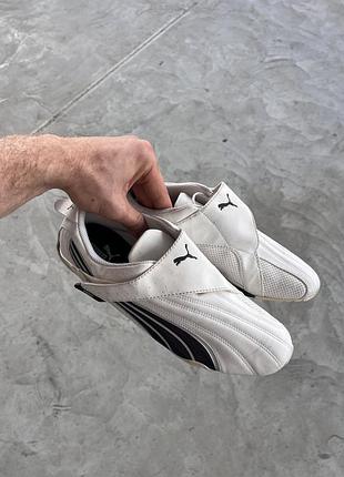 Вінтажні білі шкіряні кросівки puma speedcat рідкісна модель кеди з великим логотипом