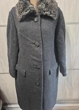 Пальто шерсть винтаж maison brasseur